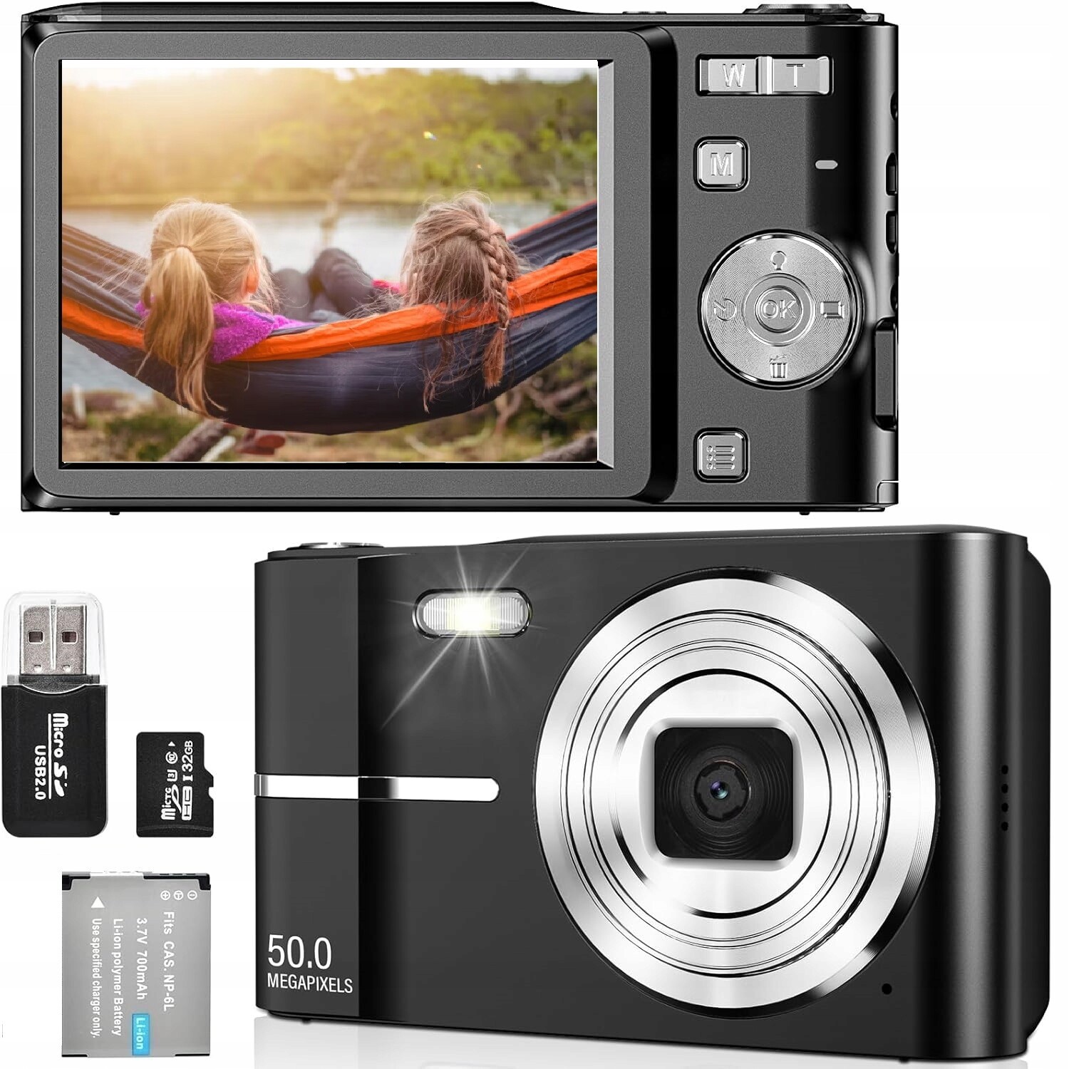 Digitální Fotoaparát S Flash Kartou V Rození 1080P A 16X Rozpoznáváním Obličejů Pro Děti