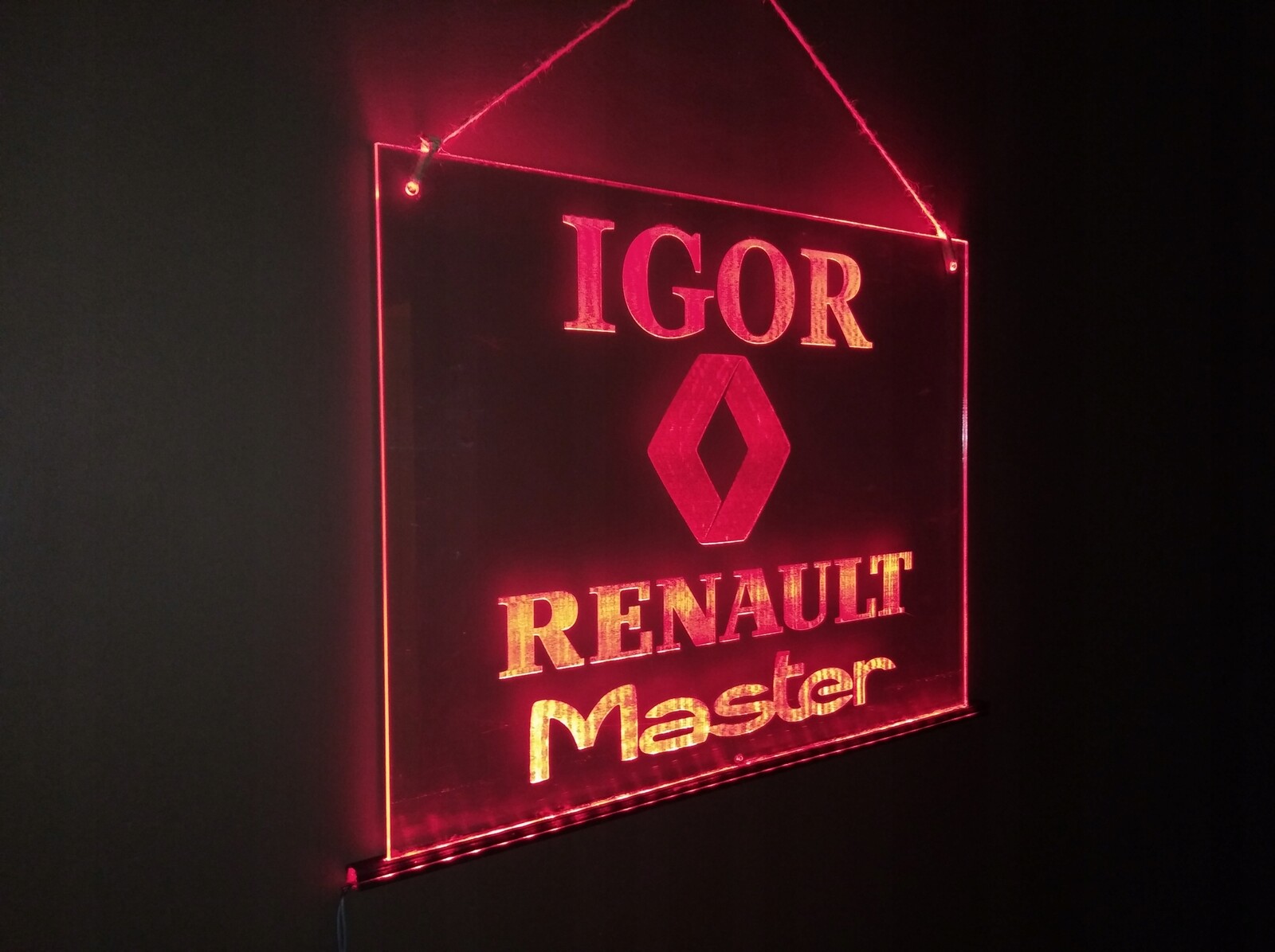 Tabule s cedulkou, neonová Led světelná polička 3D tir