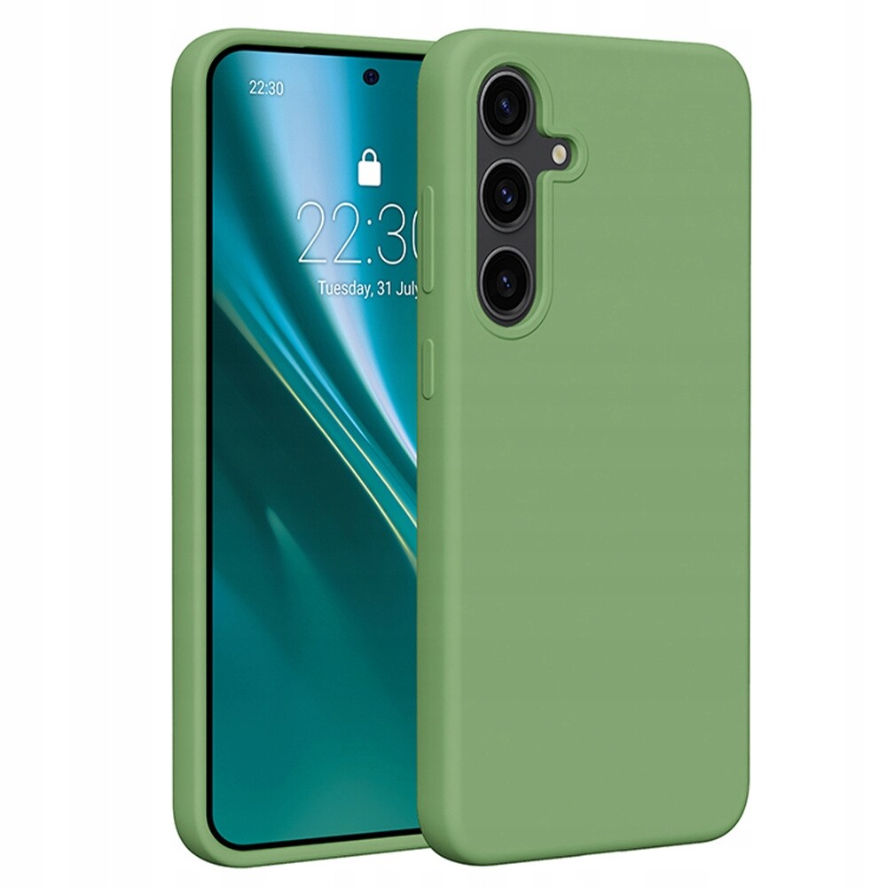 Krytka Etteri Silicone Case pro Samsung S24 Plus světle zelená