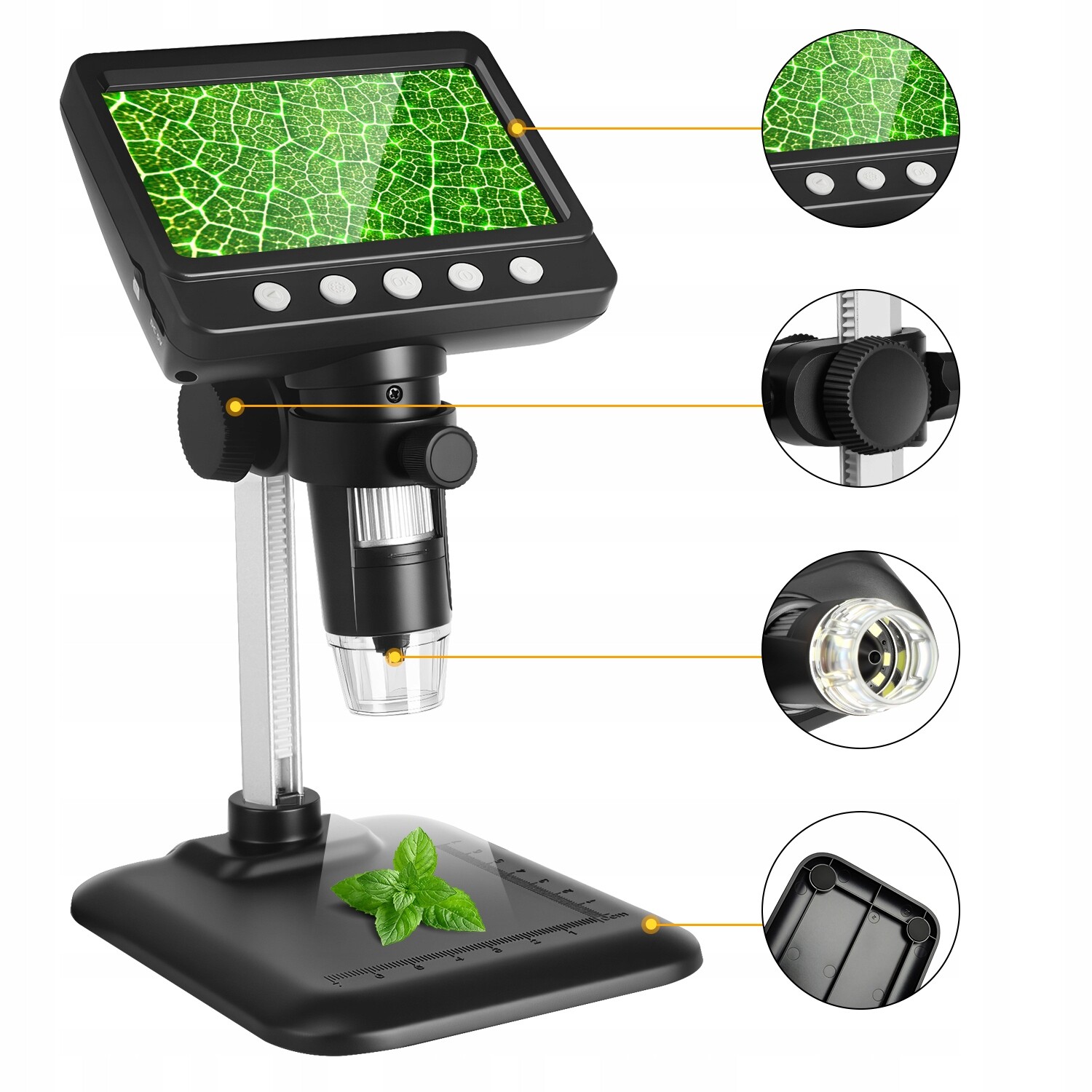 Digitální Mikroskop Se Zvětšením Hd Obrazovka 4,3