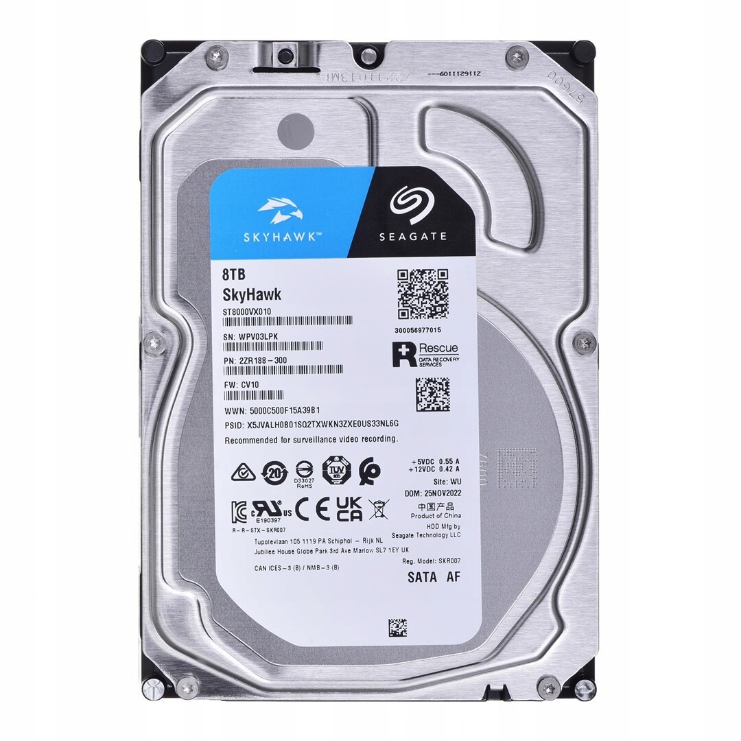 Pevný disk Seagate SkyHawk 8TB Sata ST8000VX010