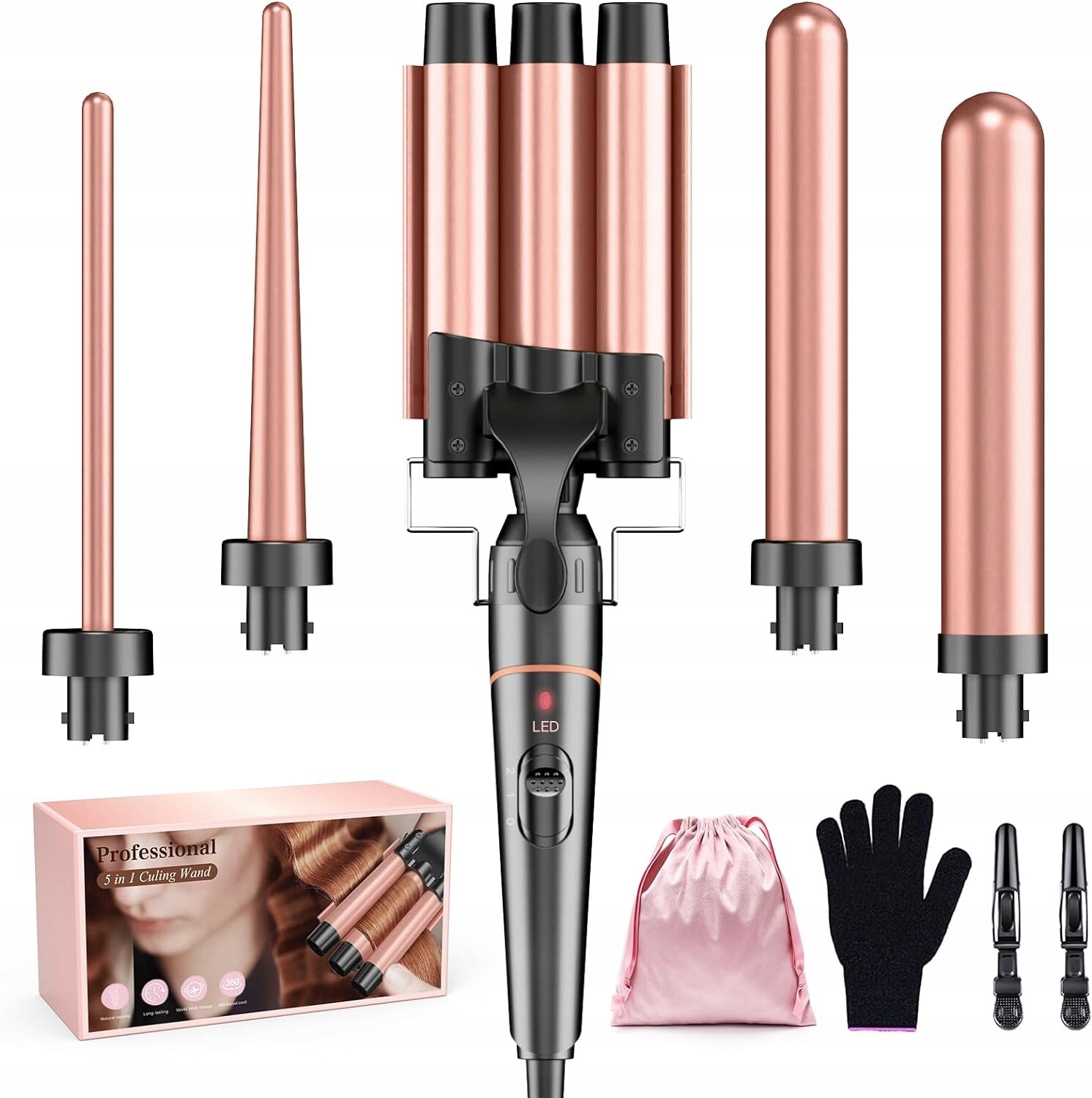 Kulma na vlasy Bestope Pro sada 5 v 1