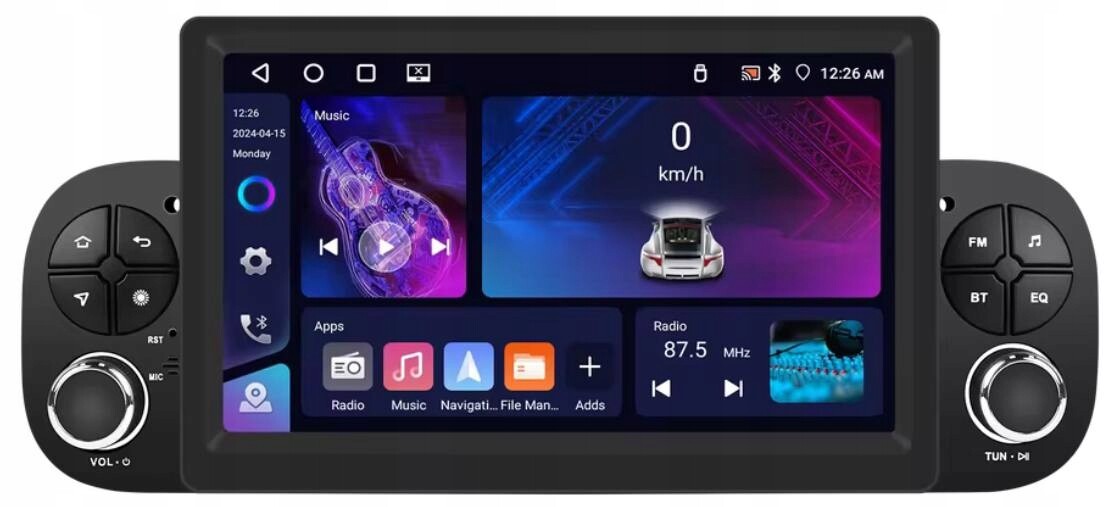 Autorádio Fiat Gps WiFi Bluetooth AppleCarPlay Kamera Android2DIN