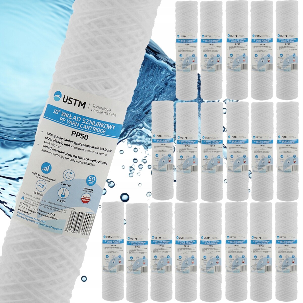 20 x filtrační vložka do vody provázková 10