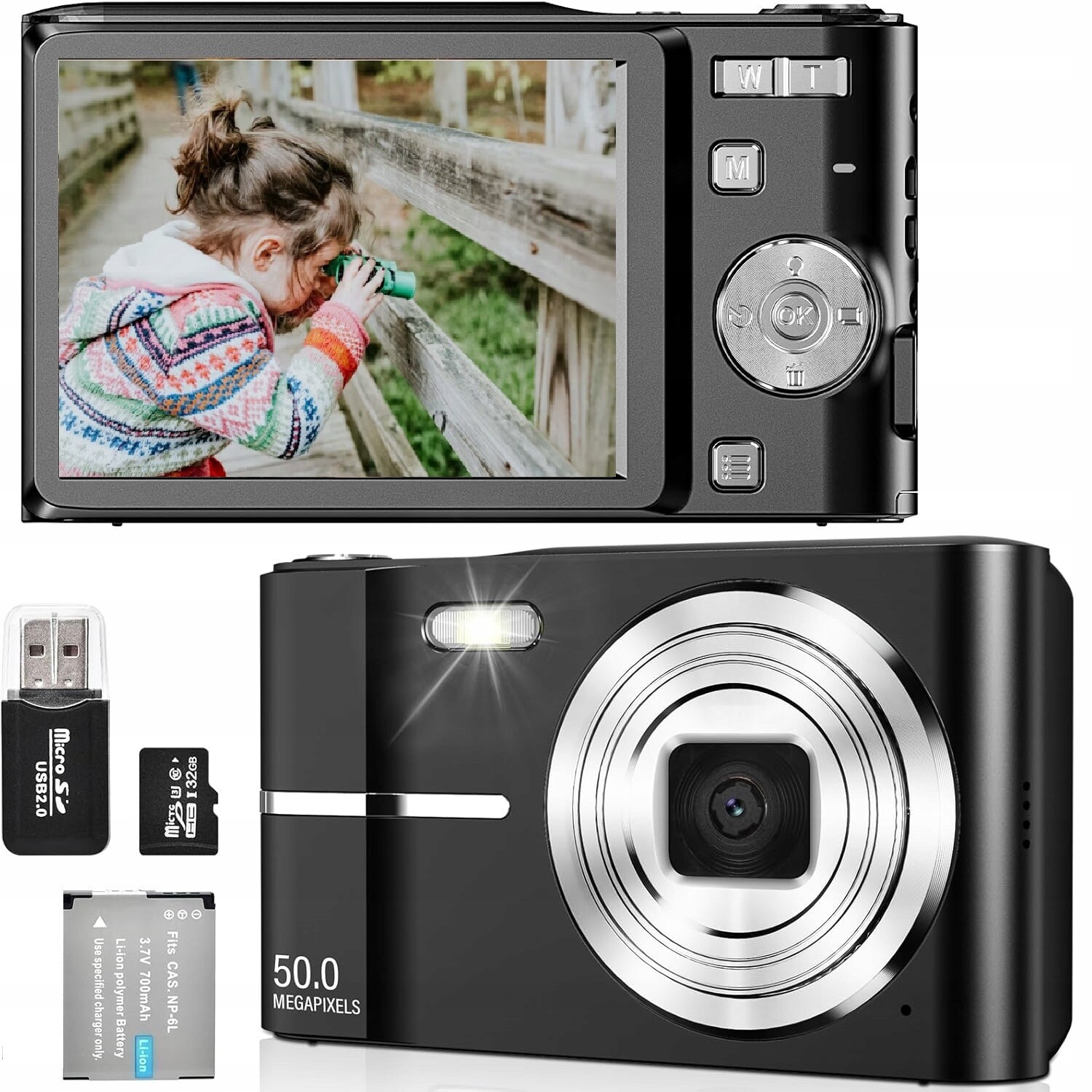 Chytrý Hd 1080P Digitální Fotoaparát S 16X Rozpoznáváním Obličejů 32 Gb