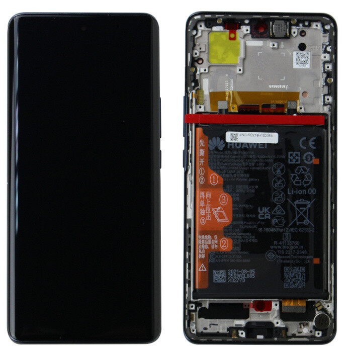 Nový LCD Displej, Baterie Huawei Nova 9, Originální Černá