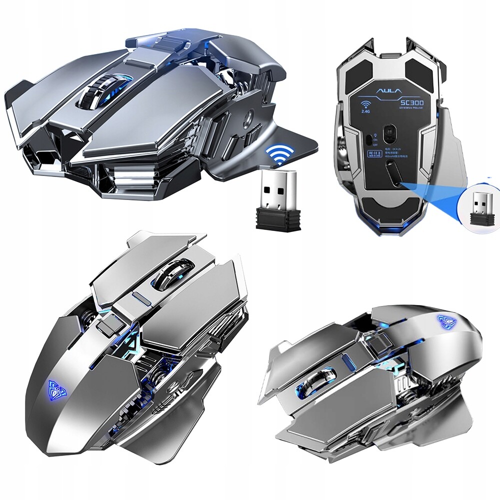 Metalová Bezdrátová myš pro opravdové hráče