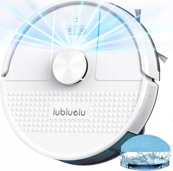 Lubluelu SL68 Uklízecí Robot Inteligentní Vysavač Mopovací Lidar, bílý