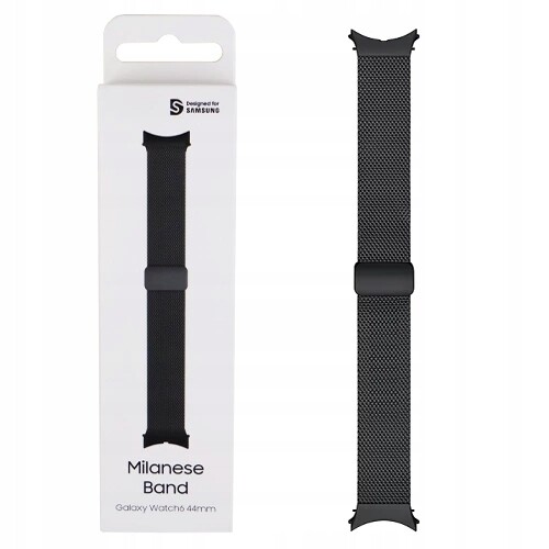 Samsung Watch 6 44 mm Náramek Milánský Tah Band Řemínek Na Hodinky Černý