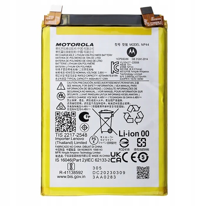 Originální Akumulátor Baterie NP44 Pro Motorola Edge 40 Edge 30 Fusion