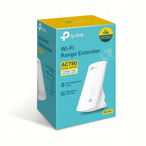 Zesilovač signálu internetu Wi-Fi síť Tp-link model AC750 RE190 RE-190 L5