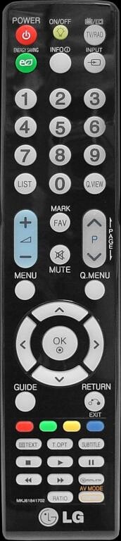 Pilot Tv firma Lg model MKJ61841702 černý Originál 32SL8000 42SL8000