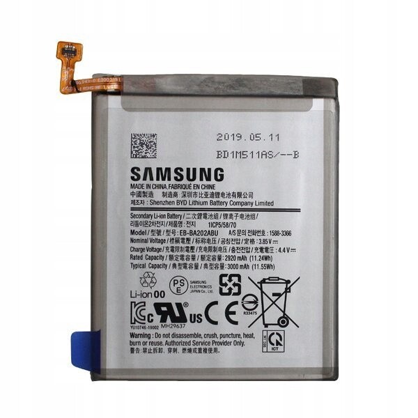 Akumulátor Baterie EB-BA202ABU Samsung Galaxy A20E A202 3000 mAh Originální