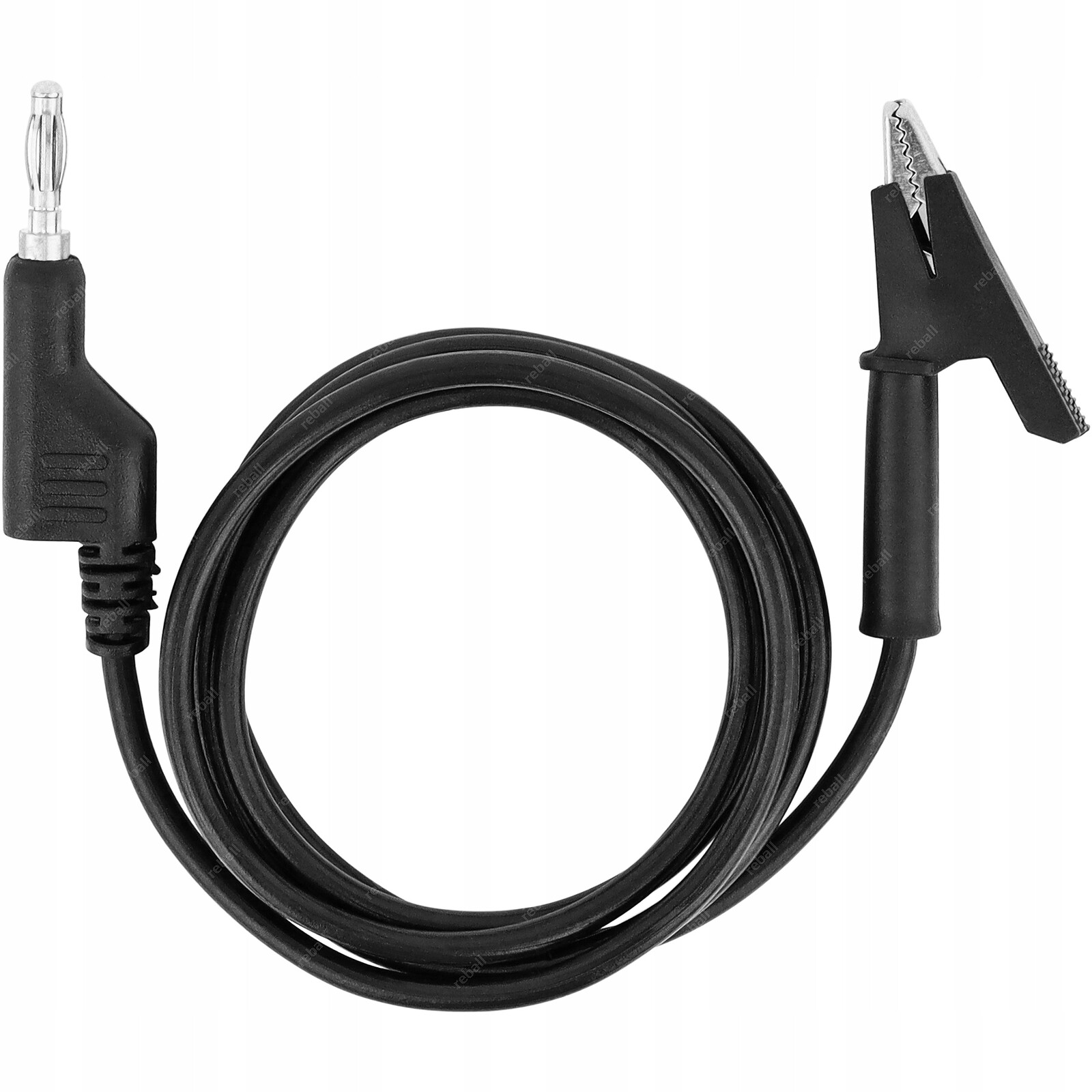 K Měřiči Kabel Silikonový Měřící Krokodýl Banán 3,7 mm Černý