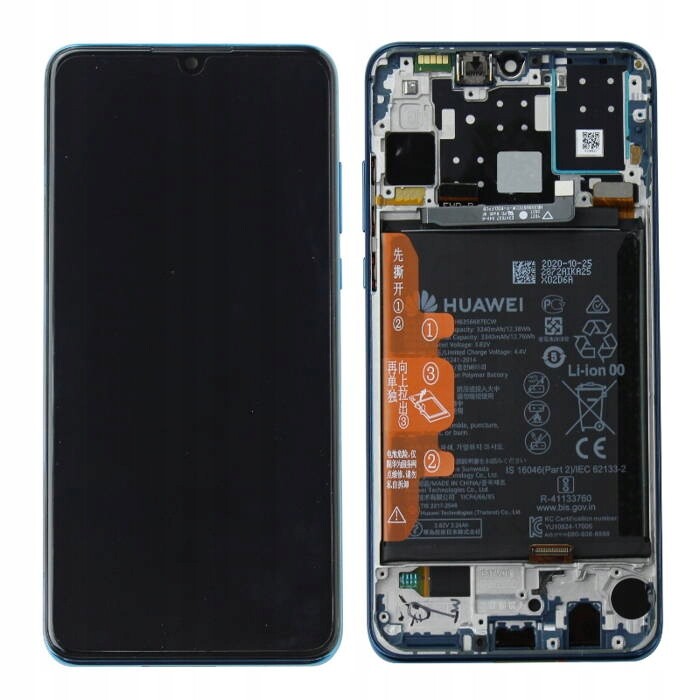 Rámeček LCD displej Pro Huawei P30 Lite Nová Edice Originální Modrý