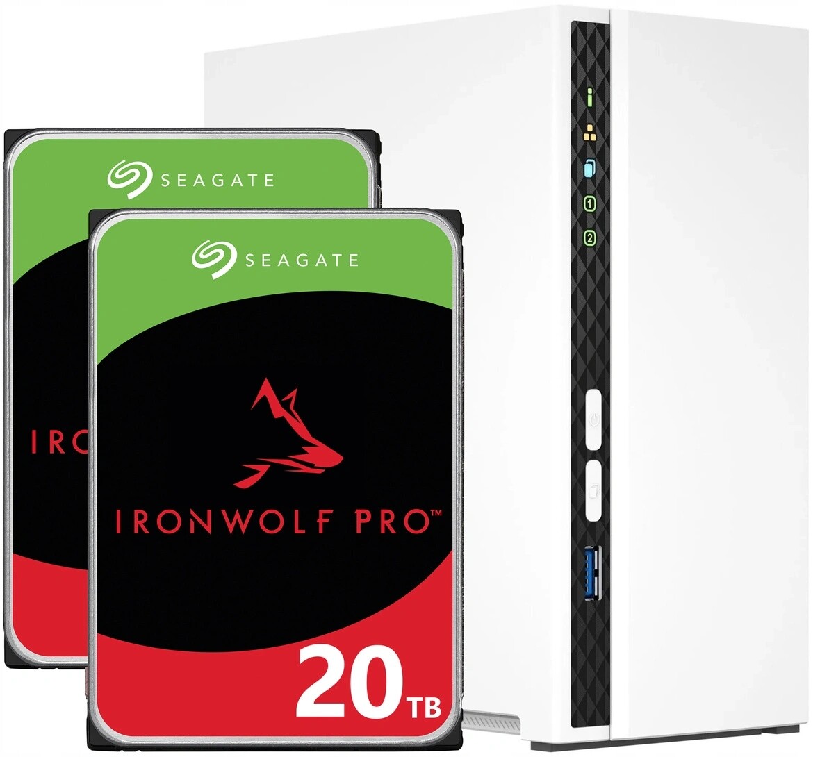 Nas server Qnap TS-233 40TB (2x20TB) Seagate IronWolf Pro