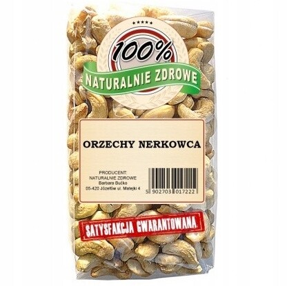 Naturalnie Zdrowe celé ořechy Kešu ořechy 500g