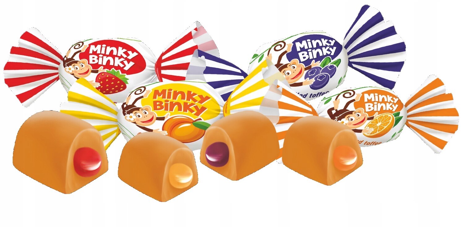 Želé Roshen Minky Binky s náplní Toffi 1000 g