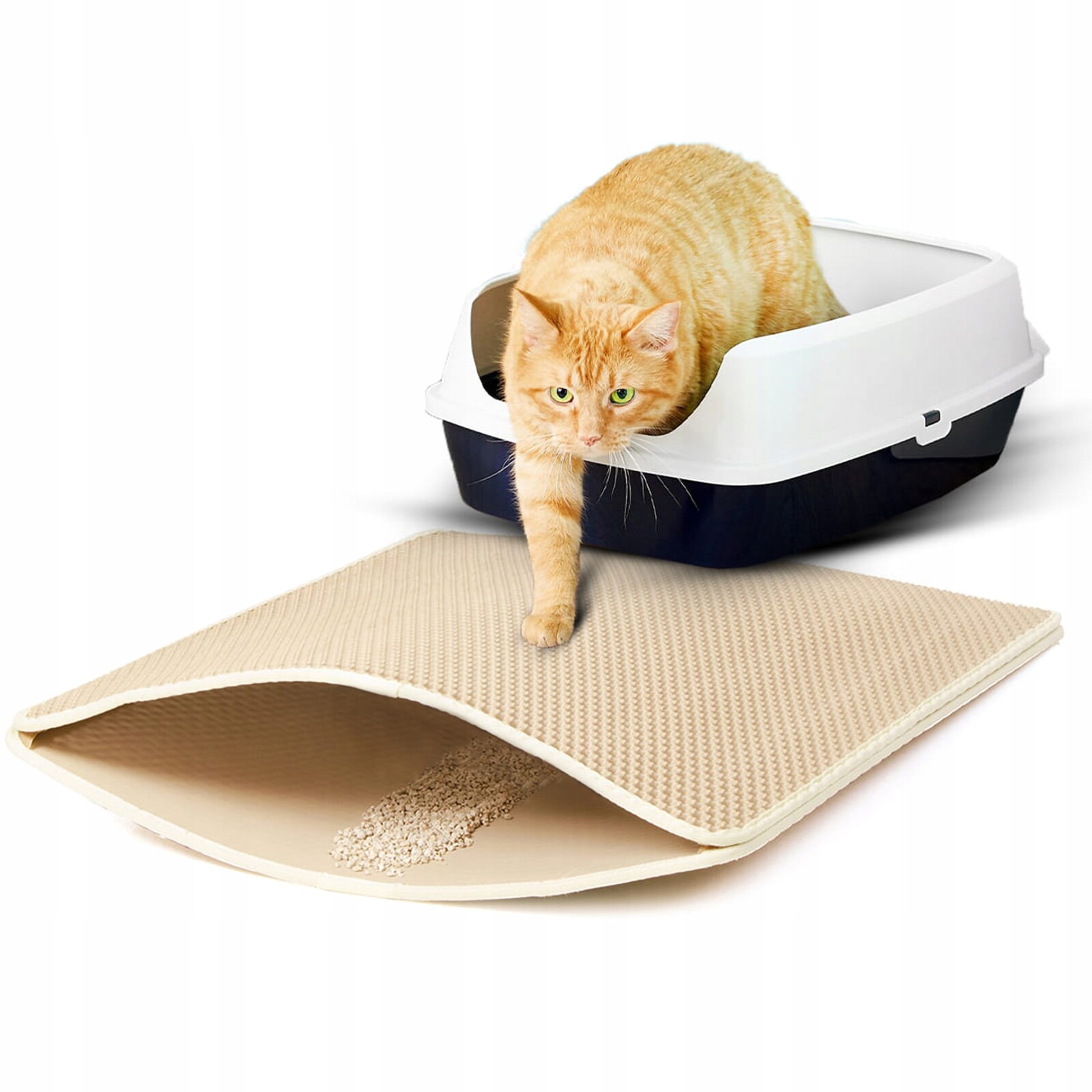 Globani podložka před kočičí toaletu 60 cm x 45 cm x 1,5 cm