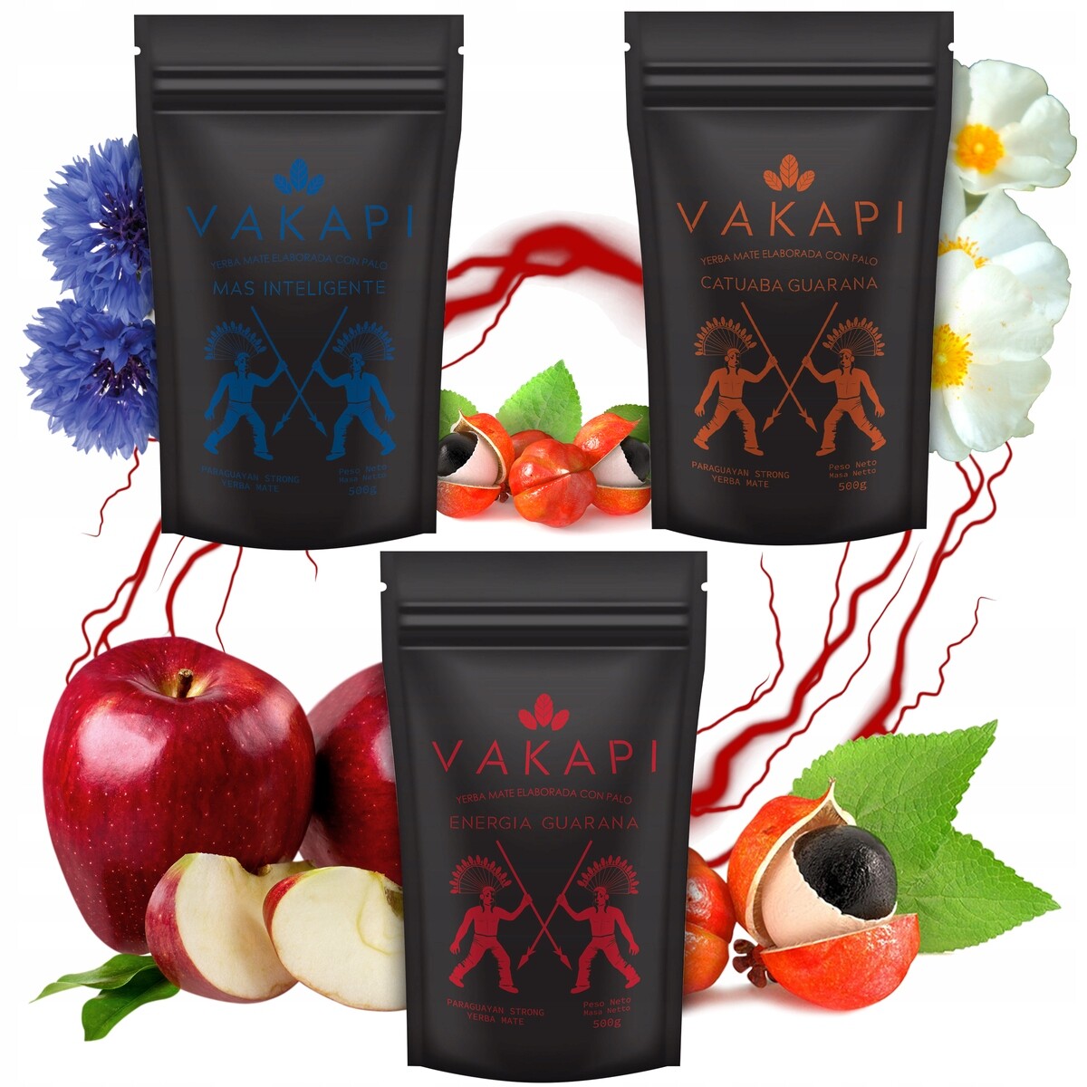 Yerba maté 1,5 kg Vakapi ovocná směs s guaranou a catuabou