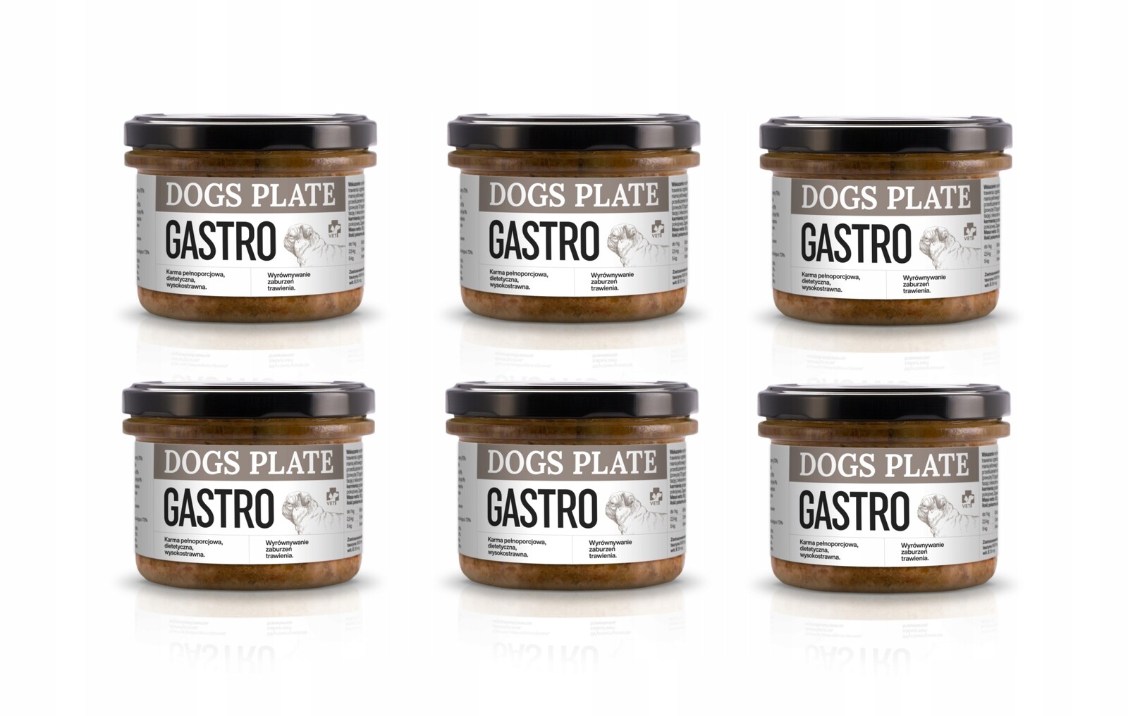 Dogs Plate Vet Gastro se srnkou na zažívací potíže 6x180 g