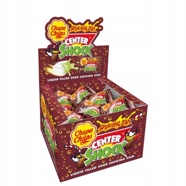 Žvýkačky Center Shock Chupa Chups s příchutí coly, kyselá, 400 g
