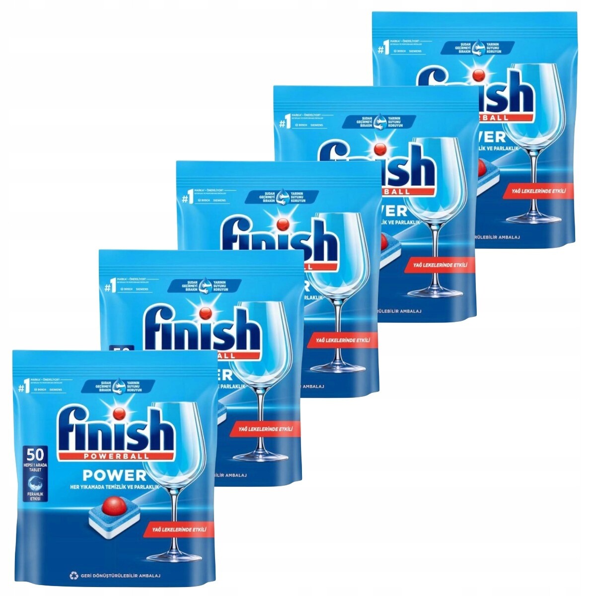 Účinné Tablety do myčky Finish Power Essential, sada 5 x 50 kusů