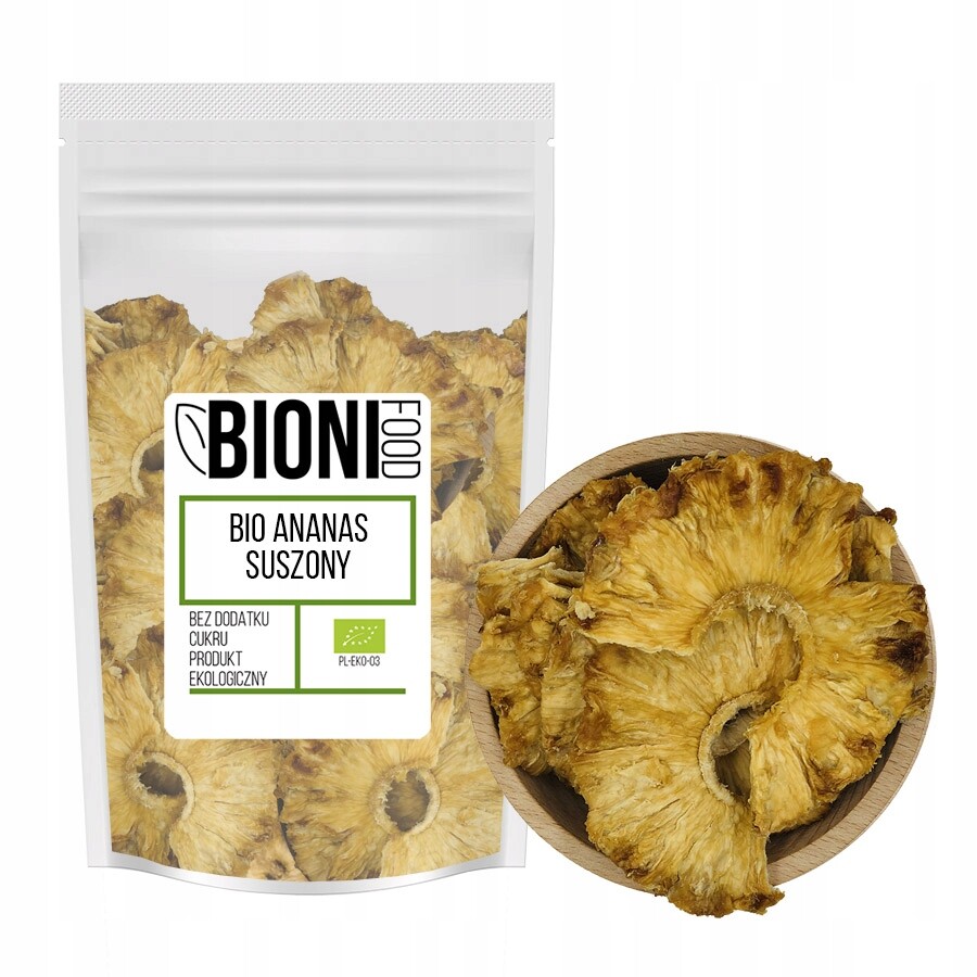 Banán Ananas sušený plátky Bio Nutrilla 1000 g