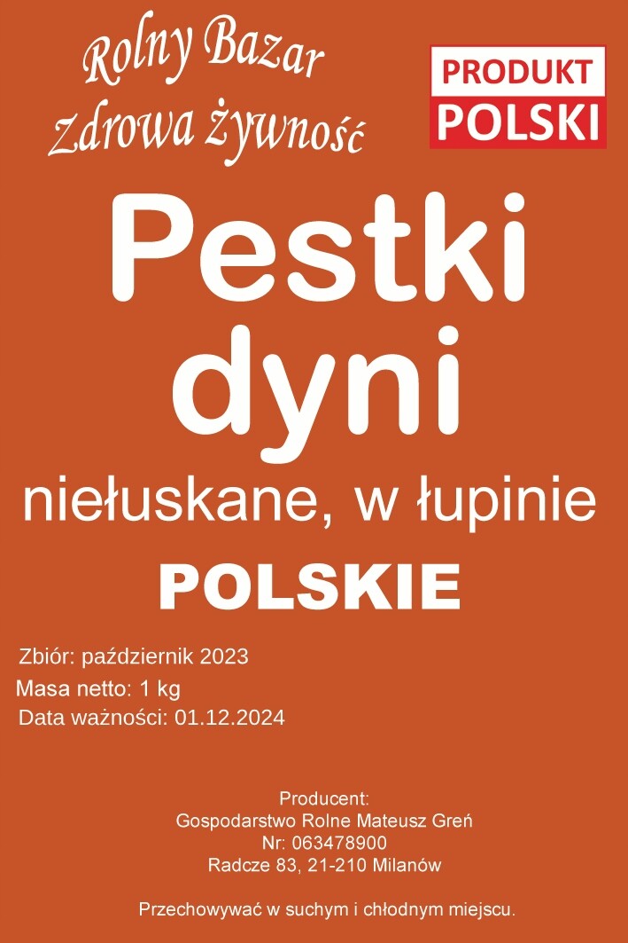 Dýňová Semínka Ve Slupce Neloupaná 2,5 kg Polské