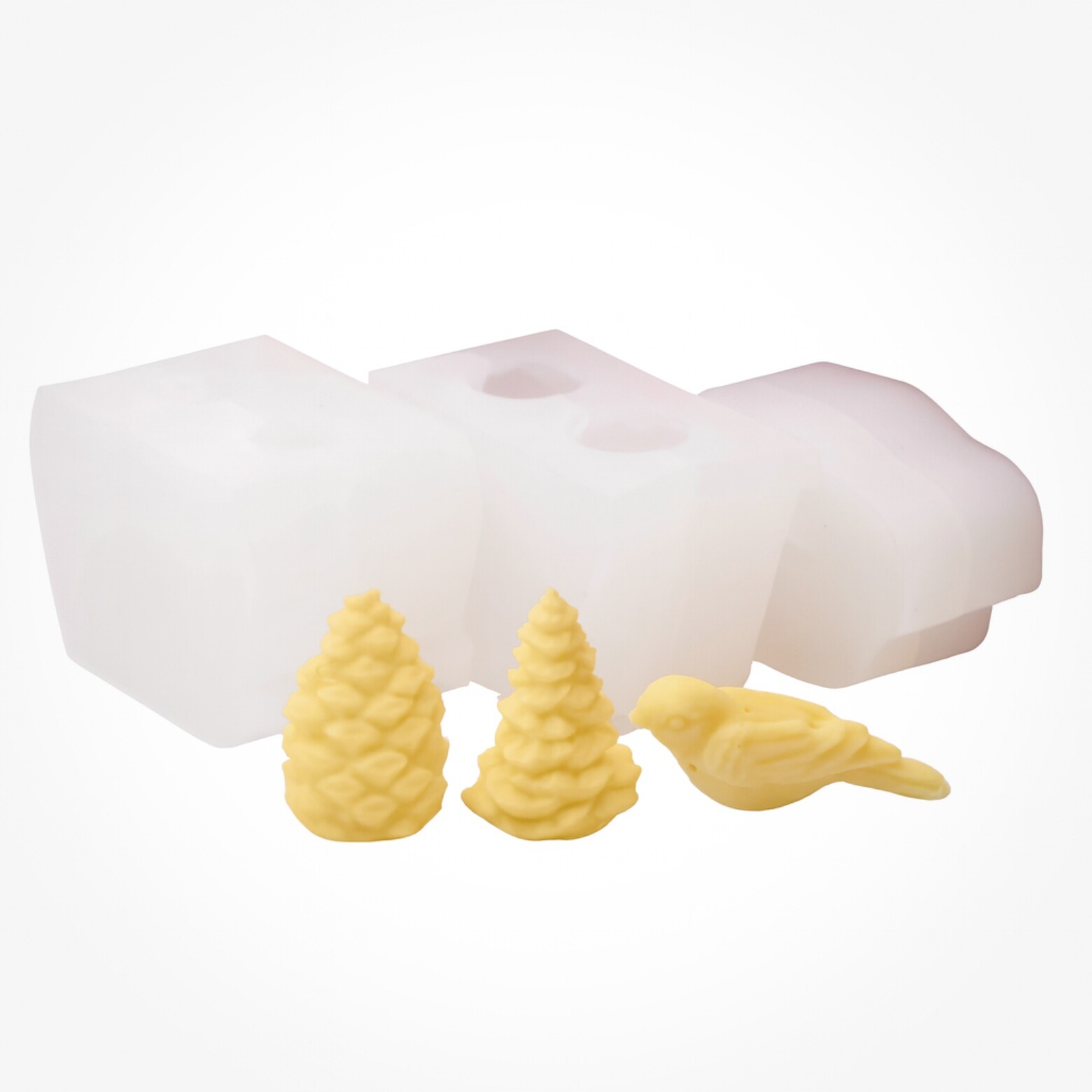 Sada ručně vyráběných silikonových forem na zdobení vánočních hraček Dinara Kasko