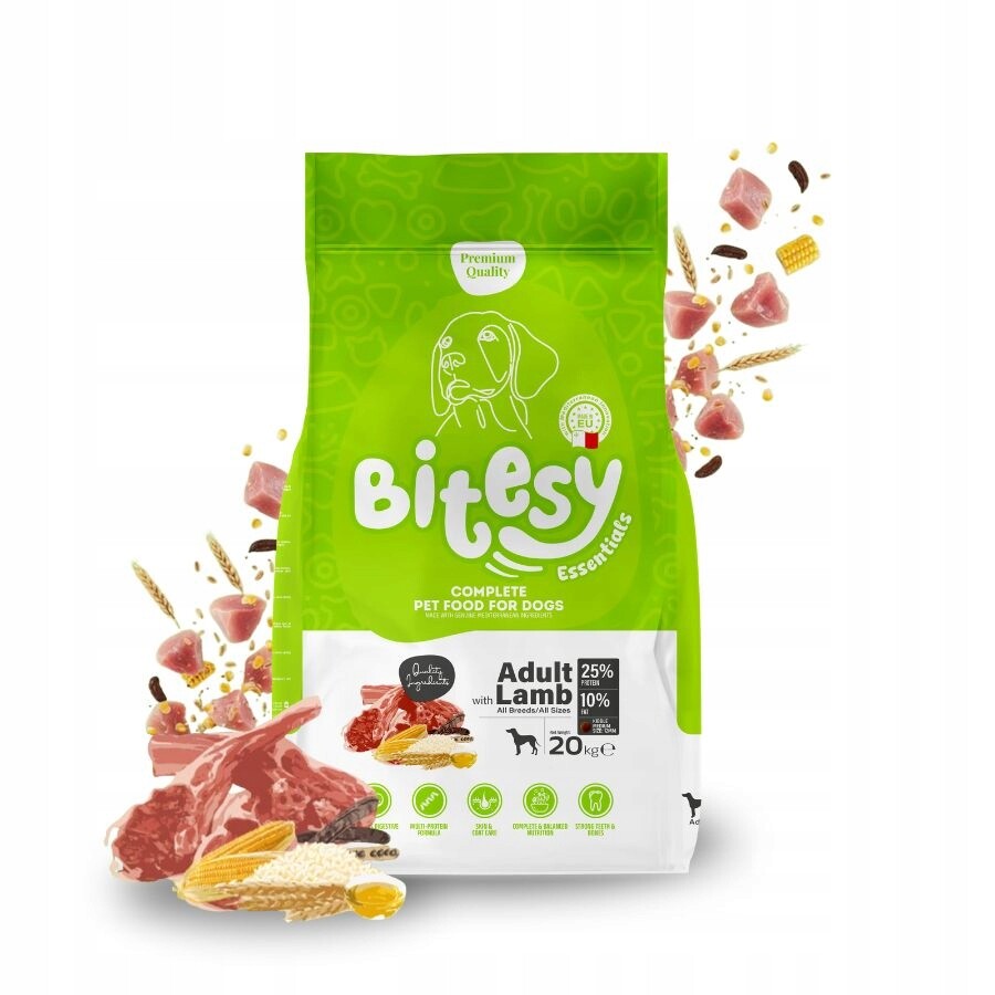 Bitesy Krmivo pro psy Jehněčí Maso Vysokoproteinové 20 kg