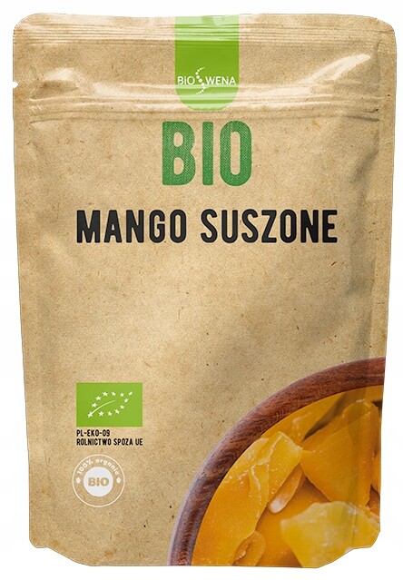 Mango sušené plátky Bio Bez přidaného Cukru 100% ekologické 500 g Bioswena