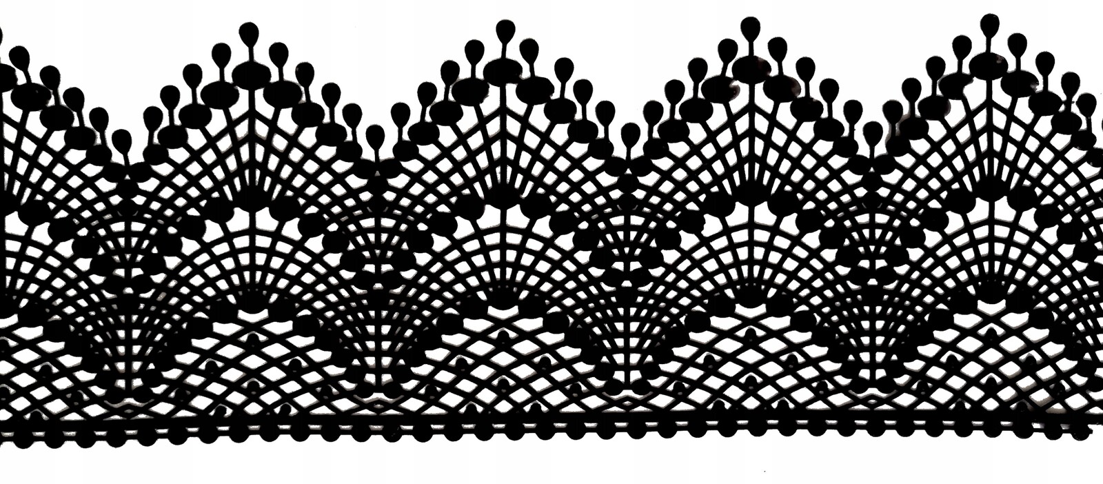 Dekorace na dort Cukrová krajka 01 černá