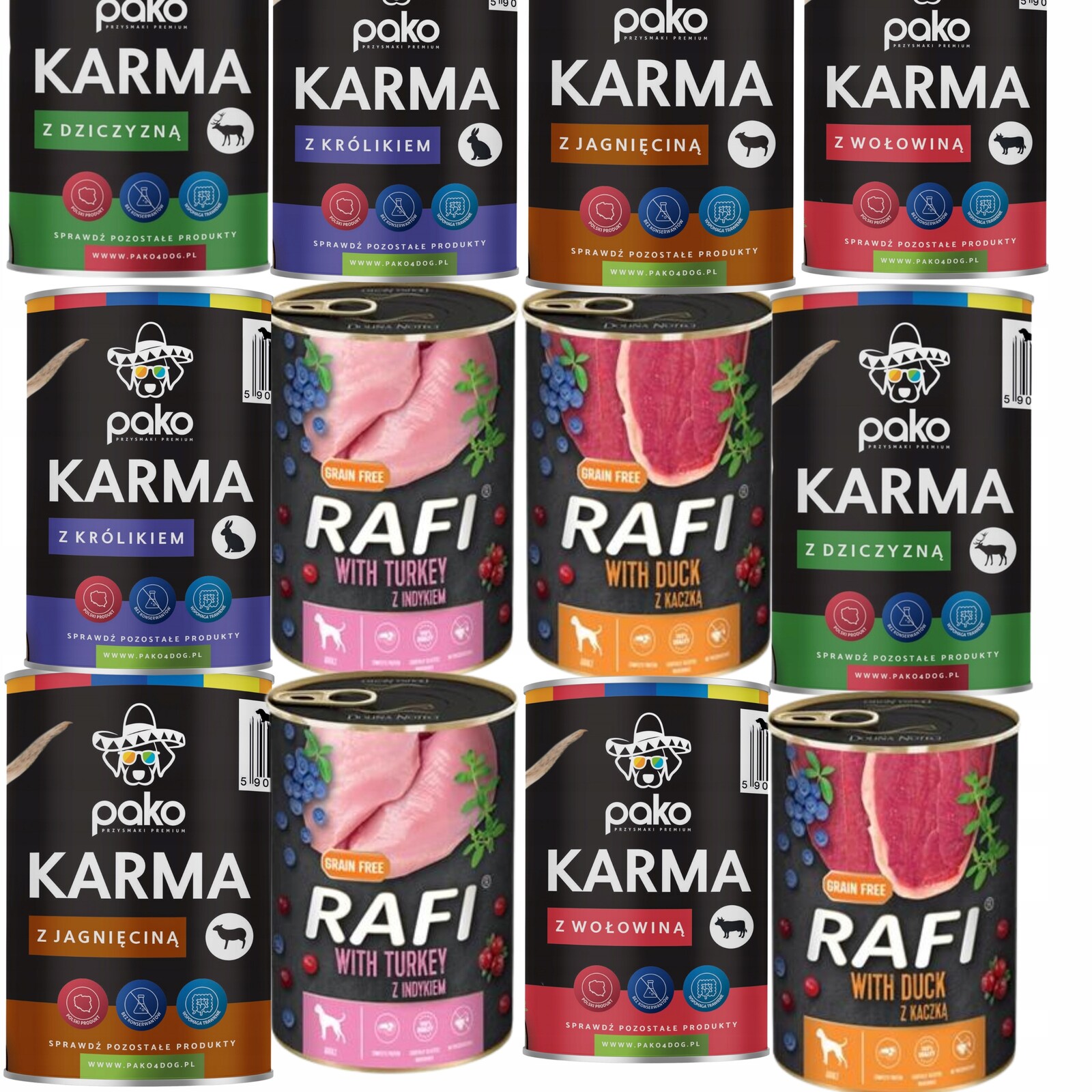 Dolina Noteci Rafi Pako Krmivo mix chutí 12 x 400 konzerv