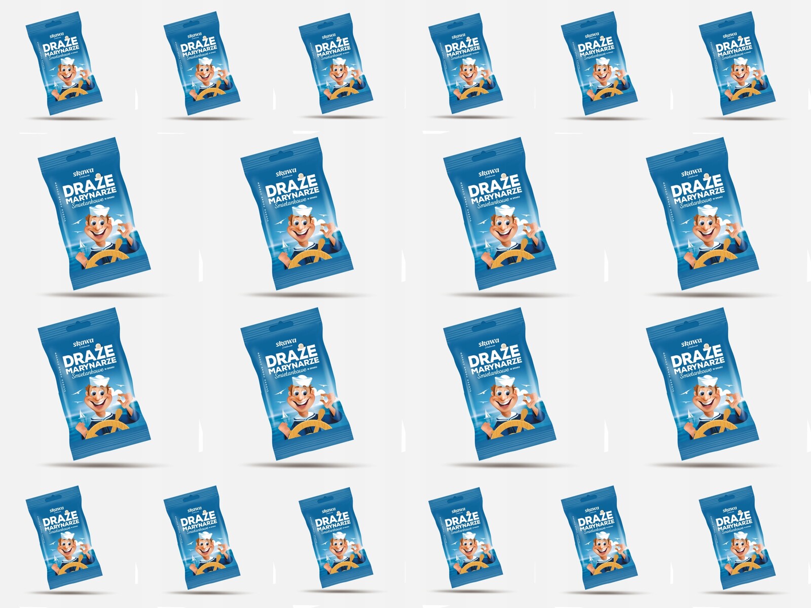 Sada Dražé Námořníci Smetanové 70gx20 hráškové