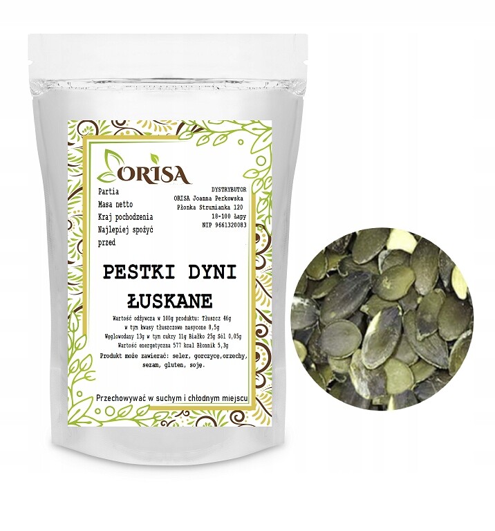 Loupaná dýňová semínka Orisa přírodní 1000 g