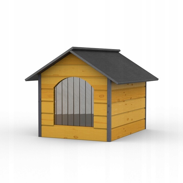 Psí bouda TajgaWood dřevěná, vnější rozměry 116 cm x 86 cm x 82 cm