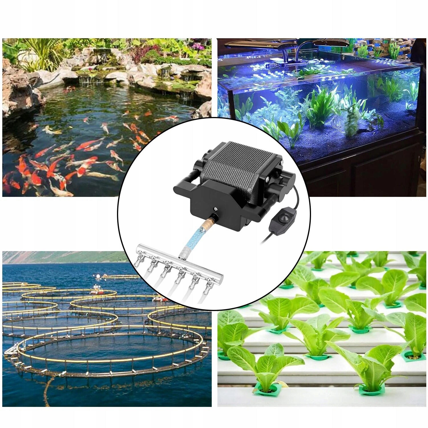 Vzduchová Pumpa Do Akvária Provzdušňovač S Regulací Rychlosti 220V 18W