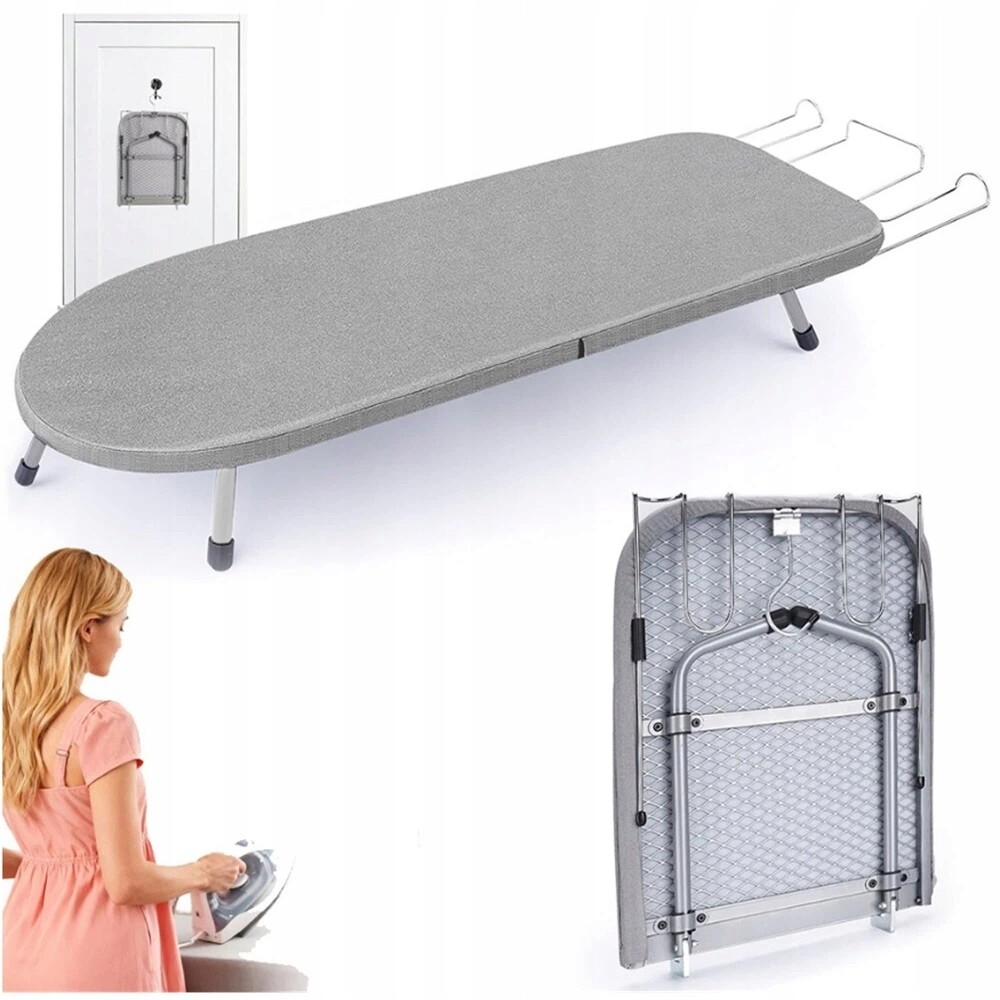 Trvanlivá Skládací Žehlicí Prkno S Uhlíkovou Sítí Z Oceli, Šedá