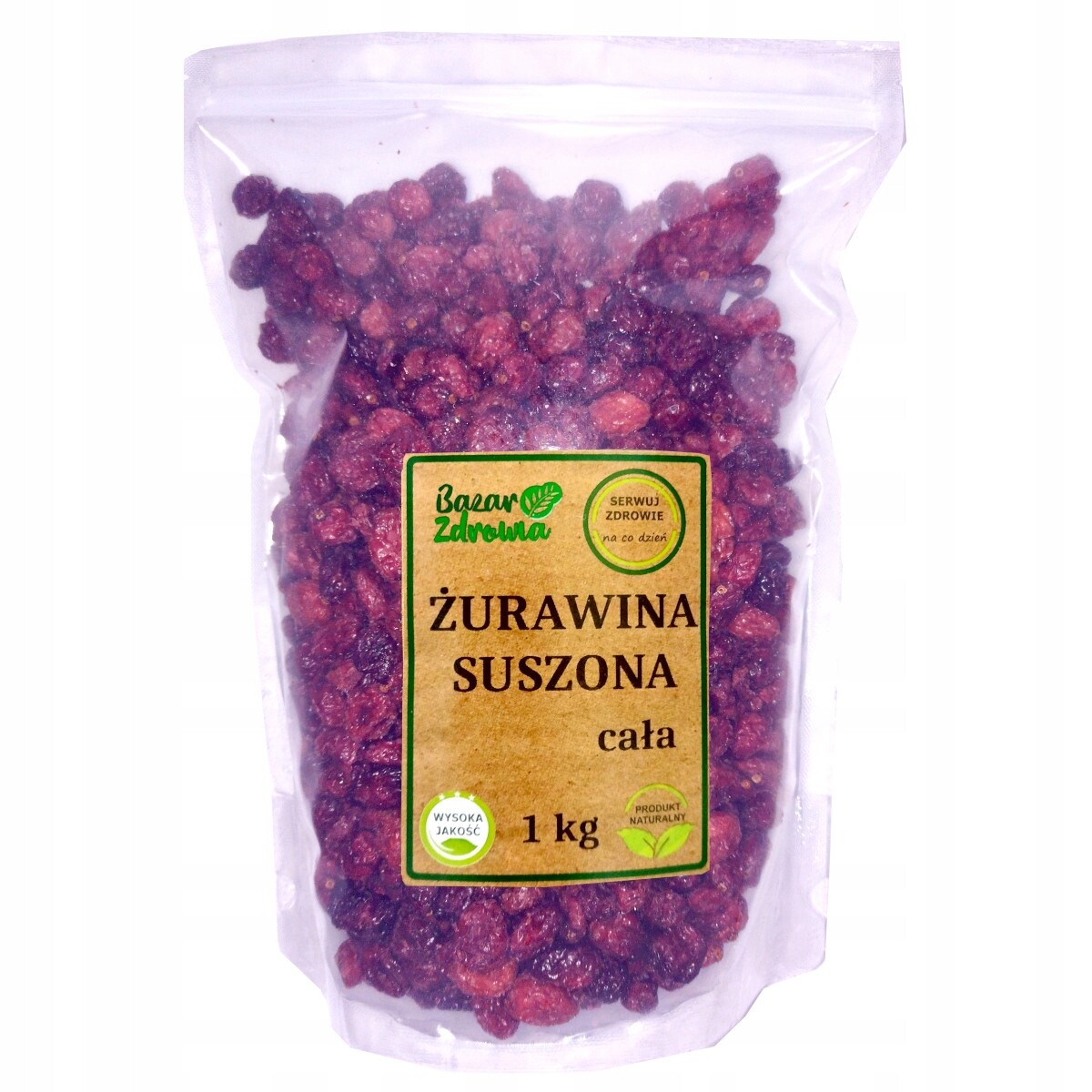 Sušené brusinky celé plody Bazar Zdrowia přírodní 1 kg