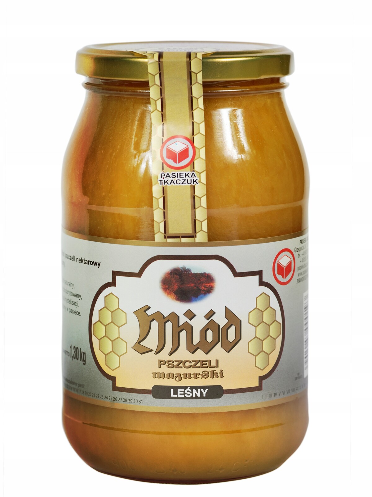 Kremovaný lesní med Pasieka Tkaczuk 1,2 kg, neohřívaný, surový, sklizeň