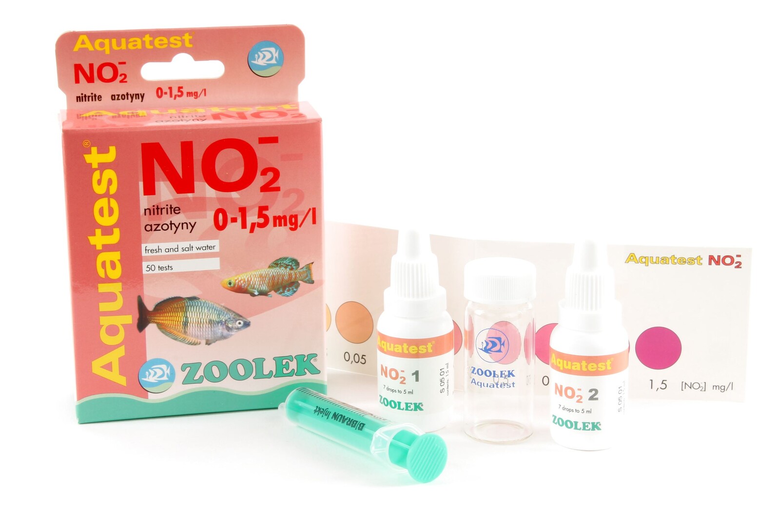 Zoolek Aquatest NO2 Test pro měření dusitanů, 50 měření