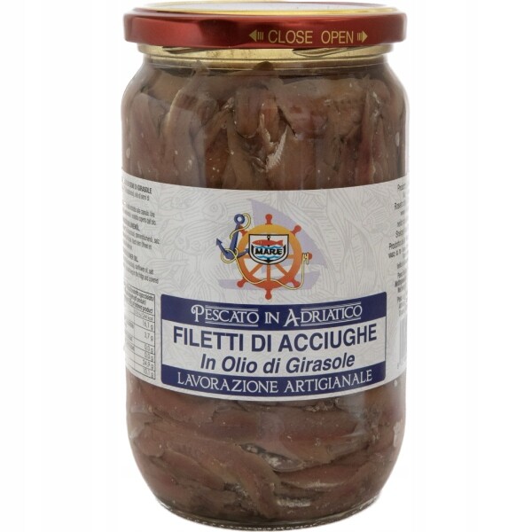 Anchois v slunečnicovém oleji 720 g Mare