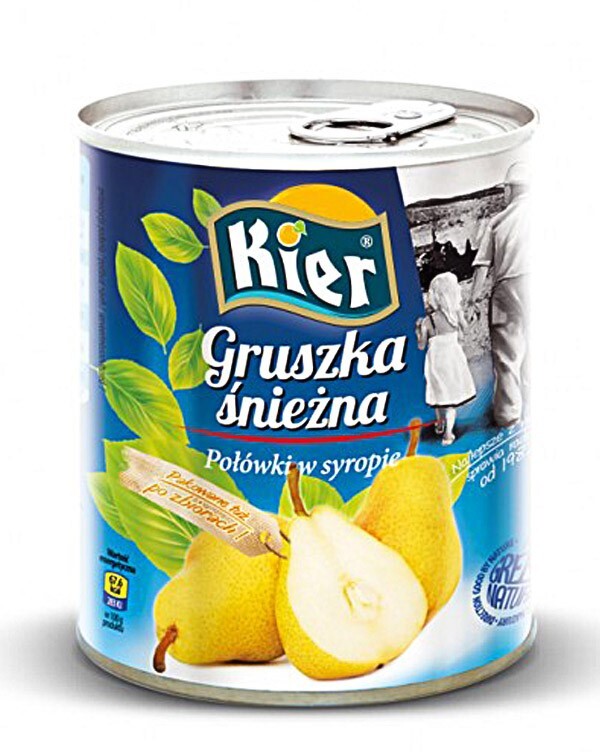 Kier Hrušky Sněhové půlky v lehkém sirupu 820 g