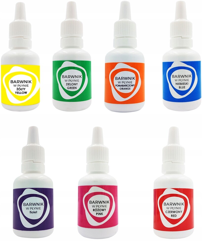 Tekuté barvivo Tortdekor 175 ml 7 ks, vícebarevné