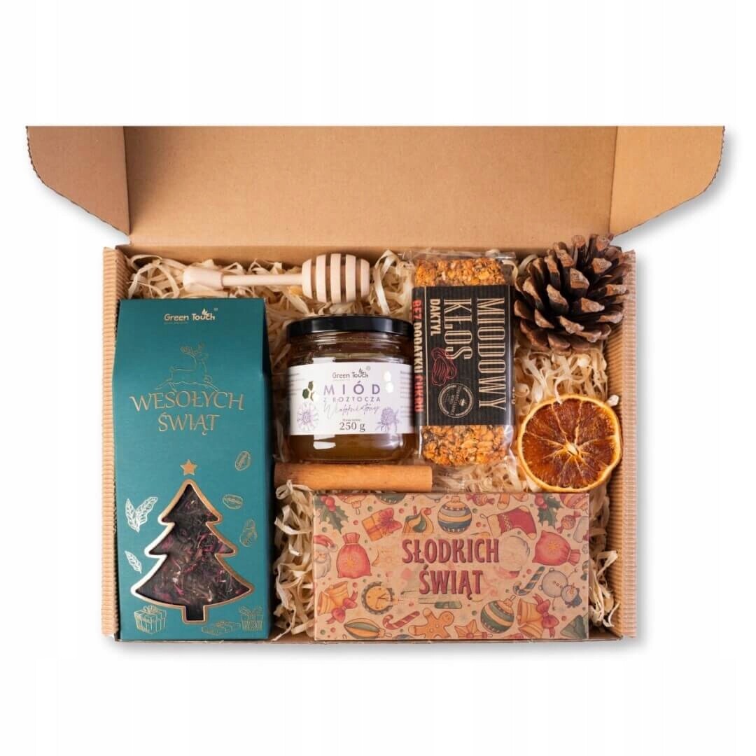 Dárková Sada Vánoční Čaj Čokoláda Med Tyčinka Dárek Vánoce