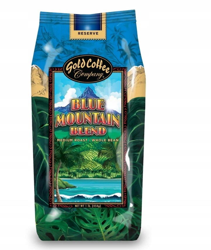 Blue Mountain blend 0,454 kg 1Lb zrno, střední pražené imp Usa