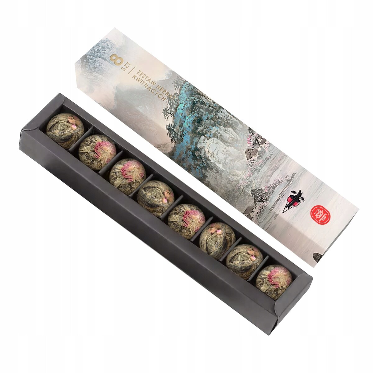 Čaj Jedwabny szlak sada 8 dárkových listových koulí