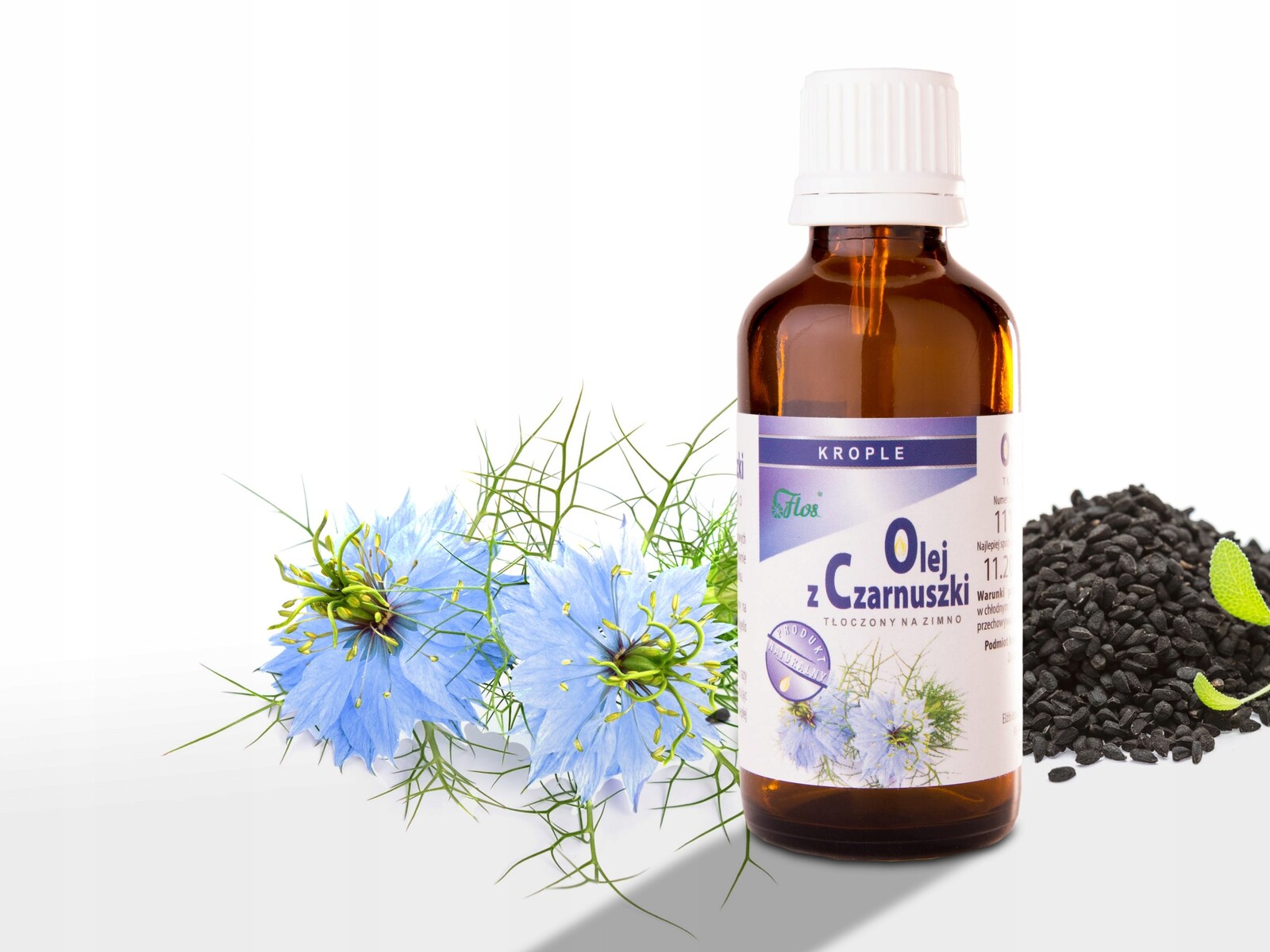 4x Olej z černého kmínu lisovaný za studena 50 ml Flosa