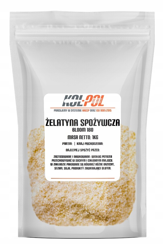 Želatina potravinářská Kol-pol 180 Bloom 1 kg